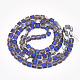 Chapelets de perles en verre électroplaqué EGLA-S176-02-D01-2