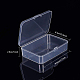 BENECREAT 10 pack rectangle Clear Plastic Bead Storage Containers Box Case with Flip-Up Lids for Pills CON-BC0004-12C-2