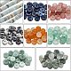 160шт 8 стиля бусины из натуральных смешанных драгоценных камней G-NB0002-68-1