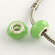 Imitation Jade Glass European Beads GPDL-Q009-01S-1