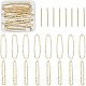 CHGCRAFT 24Pcs Strips Pendants Charms Rectangle Bar Connectors Charms for Bracelet Necklace Jewelry Making FIND-CA0002-87-1