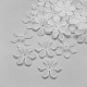 6-Petal Transparent Acrylic Bead Caps FACR-S020-SB518-1