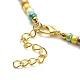 Lampwork mauvais œil et perles de verre collier bracelet extensible SJEW-JS01246-6