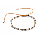 (Schmuckpartys im Fabrikverkauf) Verstellbare Armbänder aus geflochtenen Perlen aus Nylonfaden BJEW-JB04380-1