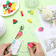 18 шт. силиконовый стопор для спиц в виде фруктовых чипсов и мороженого в мультяшном стиле AJEW-SC0002-33-3