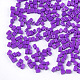 ペイントガラスビーズを焼く  キューブ  青紫色  3~6x2~2.5x2~2.5mm  穴：1mm  約15000個/袋 SEED-S023-11A-09-2