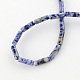 Perles naturelles de pierres précieuses de tache bleue brins G-R181-16-2
