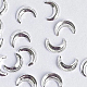 金属ネイルアート装飾アクセサリー  ムーン  銀色のメッキ  4x3mm MRMJ-S011-020T-1