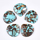 Assembled Natural Bronzite and Synthetic Turquoise Pendants G-S329-046-1
