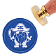 CRASPIRE Wax Seal Stamp Pirate Dwarf Sealing Wax Stamp 30mm Removable Brass Head Sealing Stamp with Wooden Handle for Birthday Invitations Gift Scrapbooking Decor AJEW-WH0184-0238-1