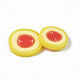 手作り樹脂クレイカボション  模造食品  卵焼き  レッドオレンジ  9~12.5x2mm  約4400個/1000g CLAY-N006-64-3