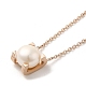 Collier pendentif perle naturelle avec 304 chaînes en acier inoxydable NJEW-K255-03KCG-2