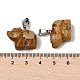 Естественного изображения яшмы подвески G-B127-02P-04-4