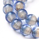 Fili di perle di vetro lamina d'argento FOIL-G028-01F-3