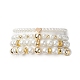 Bracelets extensibles en perles d'imitation de verre BJEW-JB09211-1