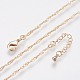Long-Lasting Plated Brass Chain Necklaces NJEW-K112-11G-NF-1