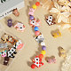 CHGCRAFT 18Pcs 18 Styles Cow/Cattle Food Grade Silicone Beads SIL-CA0002-86-5