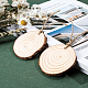 Olycraft 34pcs natürliche Holzscheiben mit Rinde 2 Zoll Durchmesser gebohrt Loch unvollendete Holzkreise für DIY Handwerk Ornamente DIY-OC0001-58-6