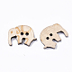 2-Hole Carved Wooden Buttons BUTT-T007-035-2