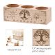 CREATCABIN Wooden Tealight Candle Holder Tree of Life Set of 3 Candlestick Stand With Star Moon Chakela Memorial Candle Ornaments for Loss of Loved Remembrance Gifts 6.5 x 5.5inch (without candles) DIY-WH0375-006-3