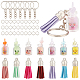 OLYCRAFT 51pcs 7 Colors Juice Tea Keychain Making Kit Luminous Cup with Cute Face Keychain Kit Juice Tea Cup Pendants with Tassels Keychain Rings Keychain Accessories for DIY Keychain DIY-OC0010-88-1