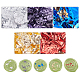 Craspire 10pcs Foliensticker 5 Farben selbstklebende Doppelfoliensticker Abziehbilder für Nailart DIY-CP0005-18-3