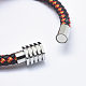 Braided Microfiber Leather Cord Bracelets BJEW-G591-B-3