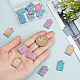 SUNNYCLUE 1 Box 18Pcs Tarot Charms Tarot Card Charm Plating Rainbow Color ouijas Rectangle Flat Alloy The Sun Star Moon Charms for Jewelry Making Charm Amulet Earring Necklace Supplies Adult DIY Craft FIND-SC0003-39-3
