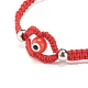 Lampwork Evil Eye Braided Bead Bracelet BJEW-JB07857-05-3
