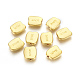 チベット風合金ビーズ  愛の長方形  ゴールドカラー  カドミウムフリー＆鉛フリー  12.5x10.5x3mm  穴：2mm X-K07ZA011-1