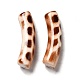 Perle acriliche opache verniciate a spruzzo con stampa leopardo OACR-L013-036-1