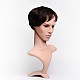 Men's Awesome Human Hair Hand-Woven Short Straight Wigs OHAR-I004-42-2