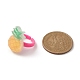 3D Fruit Resin Open Cuff Rings for Kids RJEW-JR00576-6
