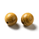 Perles en bois d'ébène naturel non teint WOOD-A020-01B-3