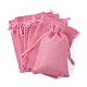 Polyester Imitation Burlap Packing Pouches Drawstring Bags ABAG-R004-14x10cm-04-1