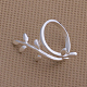 Partysu платина никелированная оливково манжета металлические кольца RJEW-EE0002-005P-D-3