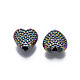 Rack Plating Rainbow Color Alloy Beads PALLOY-S180-342-3