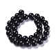 Natural Black Stone Beads Strands G-I288-A02-12mm-2