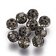 Brass Rhinestone Beads RB-A011-6mm-01AB-NF-1