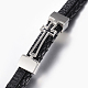 Leather Braided Cord Bracelets BJEW-E324-A05-2