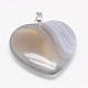 Natural Striped Agate/Banded Agate Pendants G-G518-02-2