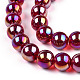 Chapelets de perles en verre transparent électrolytique GLAA-T032-T10mm-AB20-3
