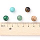天然と合成の宝石用原石ビーズ  宝石の球  ワイヤー包まれたペンダント作りのために  穴なし/ドリルなし  ラウンド  ミックスカラー  10mm G-S117-10mm-M-4
