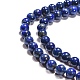 Chapelets de perles en lapis-lazuli naturel X-G-G423-6mm-AB-3
