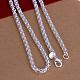 Popular Silver Color Plated Brass Box Chain Necklaces For Men NJEW-BB12691-3
