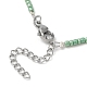 Collier pendentif en forme de larme de verre avec chaînes de perles naturelles NJEW-JN04342-5