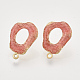 Accessoires de clous d'oreilles émaillés de fer IFIN-N003-24C-1