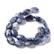 Natürliche blaue Fleck Jaspis Perlen Stränge G-L164-A-30-3