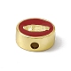 Cuentas de esmalte de latón chapado en oro real de 18k KK-A170-02G-01-2