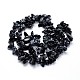 Naturschneeflocke Obsidian Perlen Stränge G-O049-B-44-2